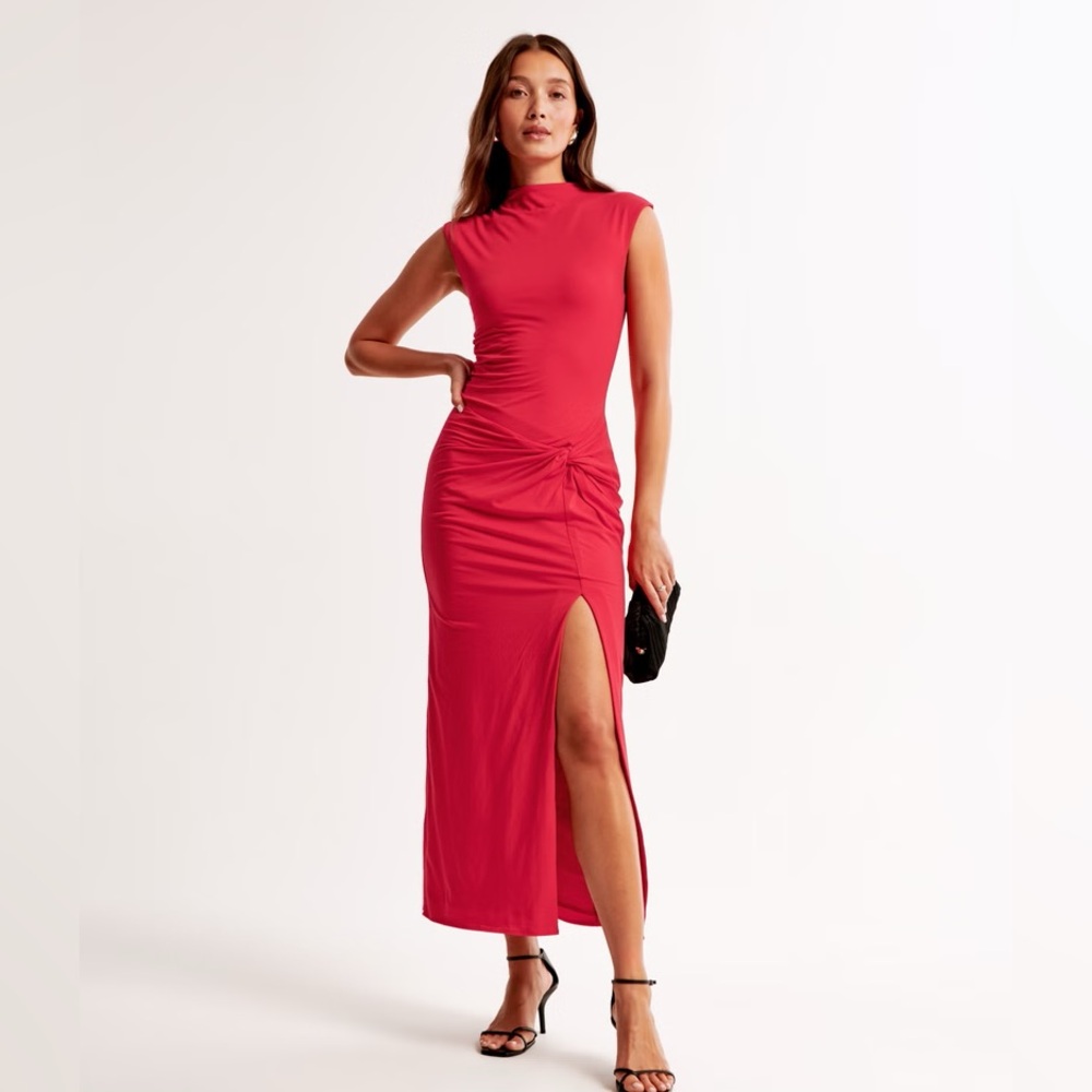 Abercrombie & Fitch Paloma midi Dress Black